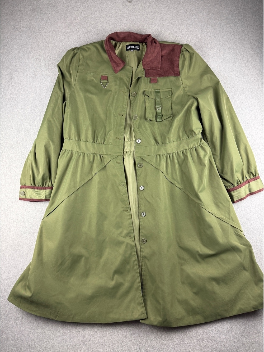 Costume Agent Miss Trunchbull Matilda 2X 3X Green Coat Dress Cosplay Halloween